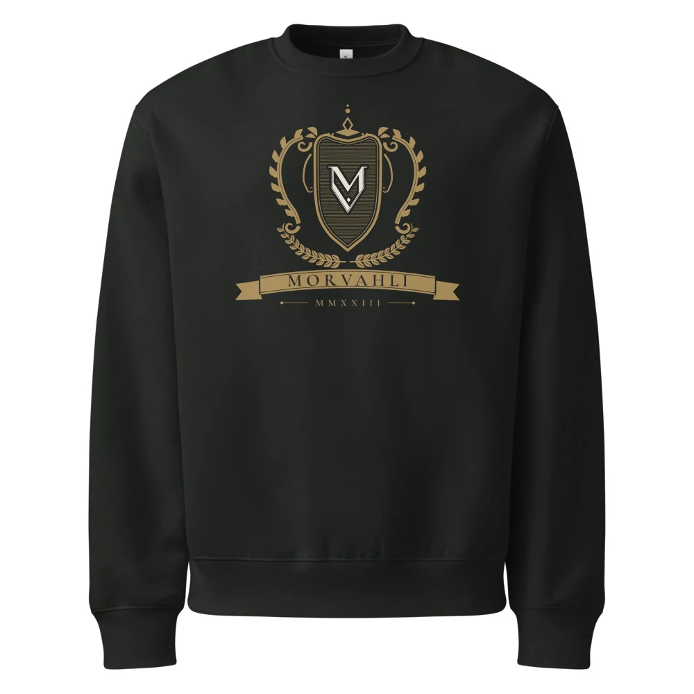 Cartouche Crewneck in washed black, back