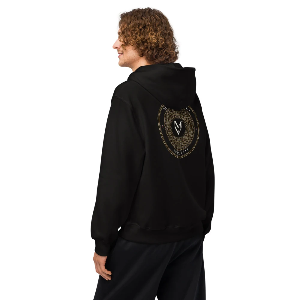 Medallion Hoodie in black, back