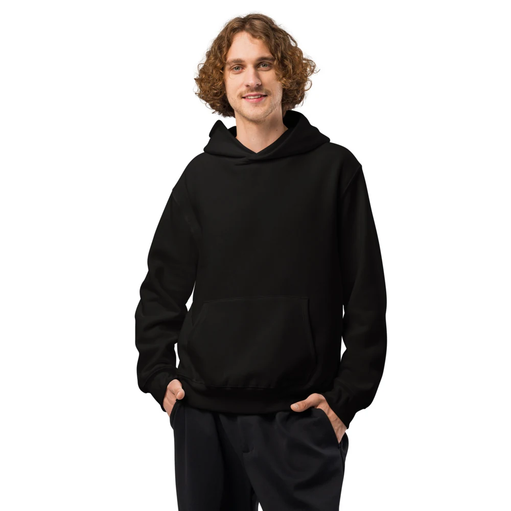 Numeral Hoodie in black, front